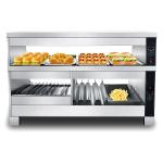 3 in 1 Combo Cabinet Food Warmer Display Stainless Steel Acrylic Tabletop