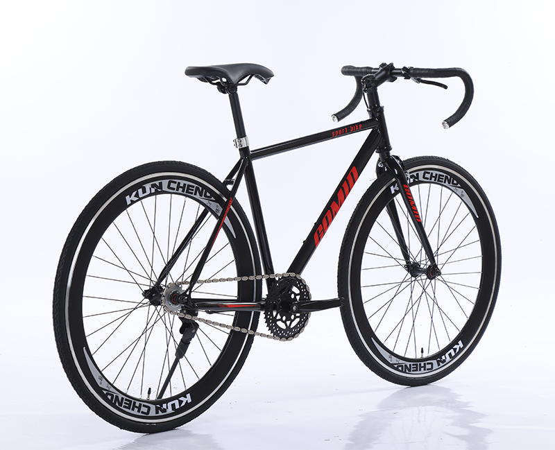 120kg Load Capacity GOMID Steel Frame Bisiklet Single Speed Fixed Gear Bike for Custom Track Racing Handlebar Steel Drop Bar