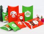 Custom Panton Pillow Christmas Packaging Boxes White Coated Paper Material