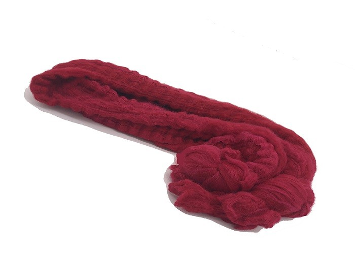 Dope Dyed Polyester Tow , 100% Solid Polyester Raw Material Cutting Into PSF