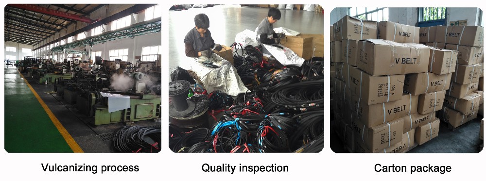Polyester Cord Reinforced Industrial Rubber V Belt for Machines ISO9001 Accredited