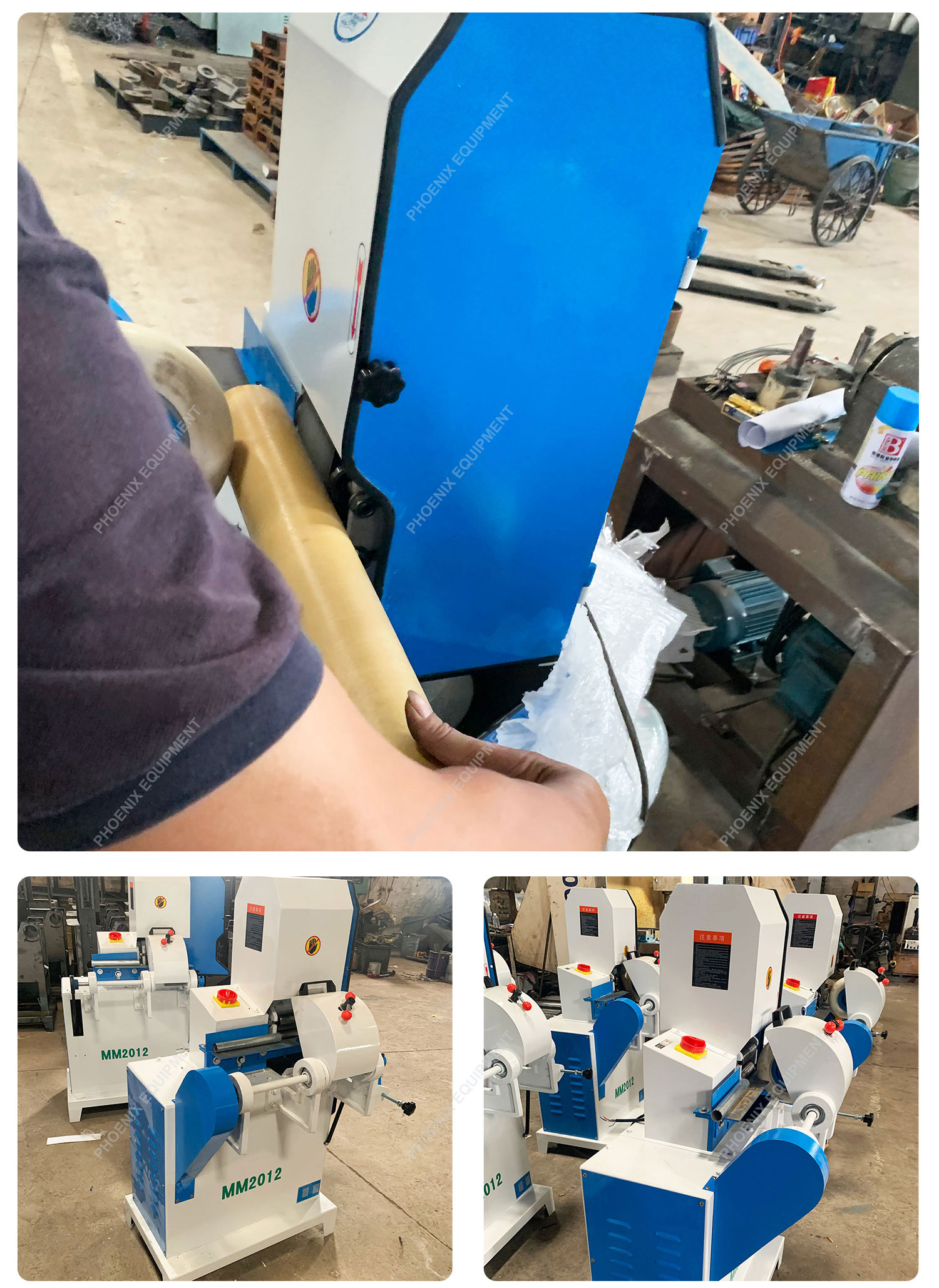 Round Bar Sanding Machine for Shovel Handle Rod in Advanced Woodworking Machinery