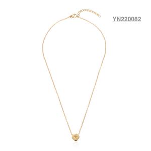 China 18k Gold Plated Stainless Steel Necklace Minority Brand Rhinestone Rose Pendant Torque wholesale
