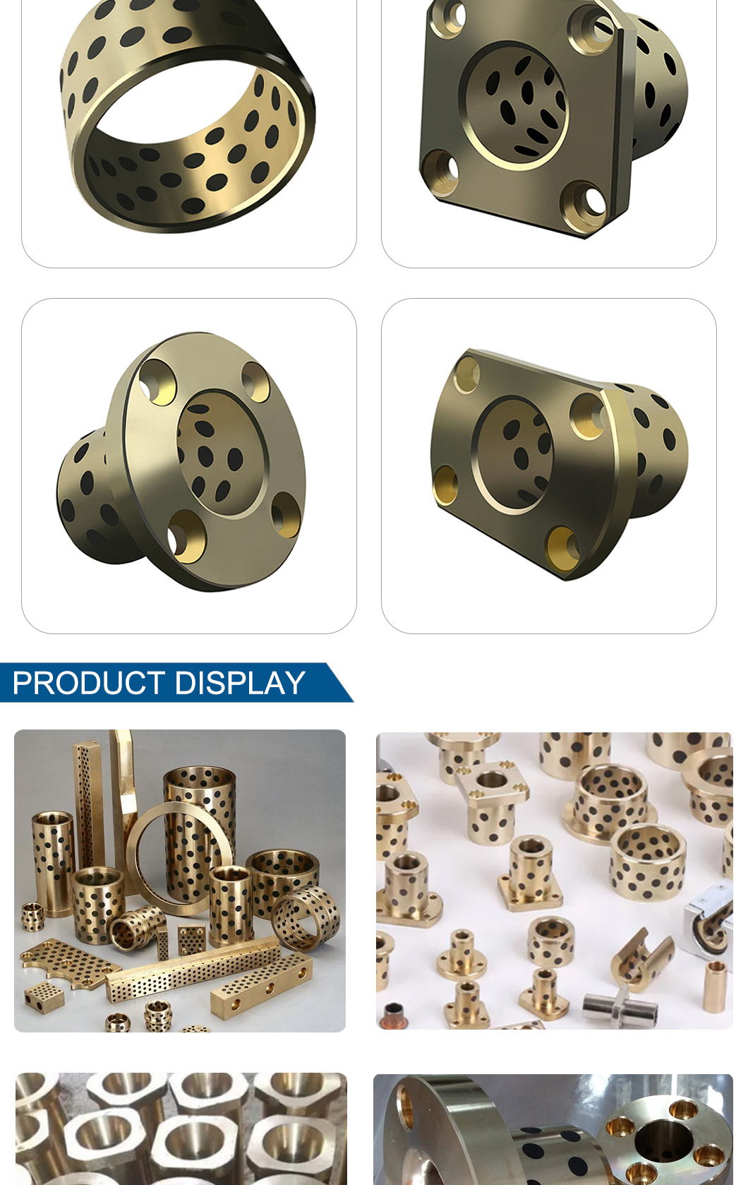 MPTNZ6-15 Size 10*6*15H Oil Free Metal Du graphite bronze Bushing Copper Brass Shaft Sleeve Shaft Bushing Sleeve