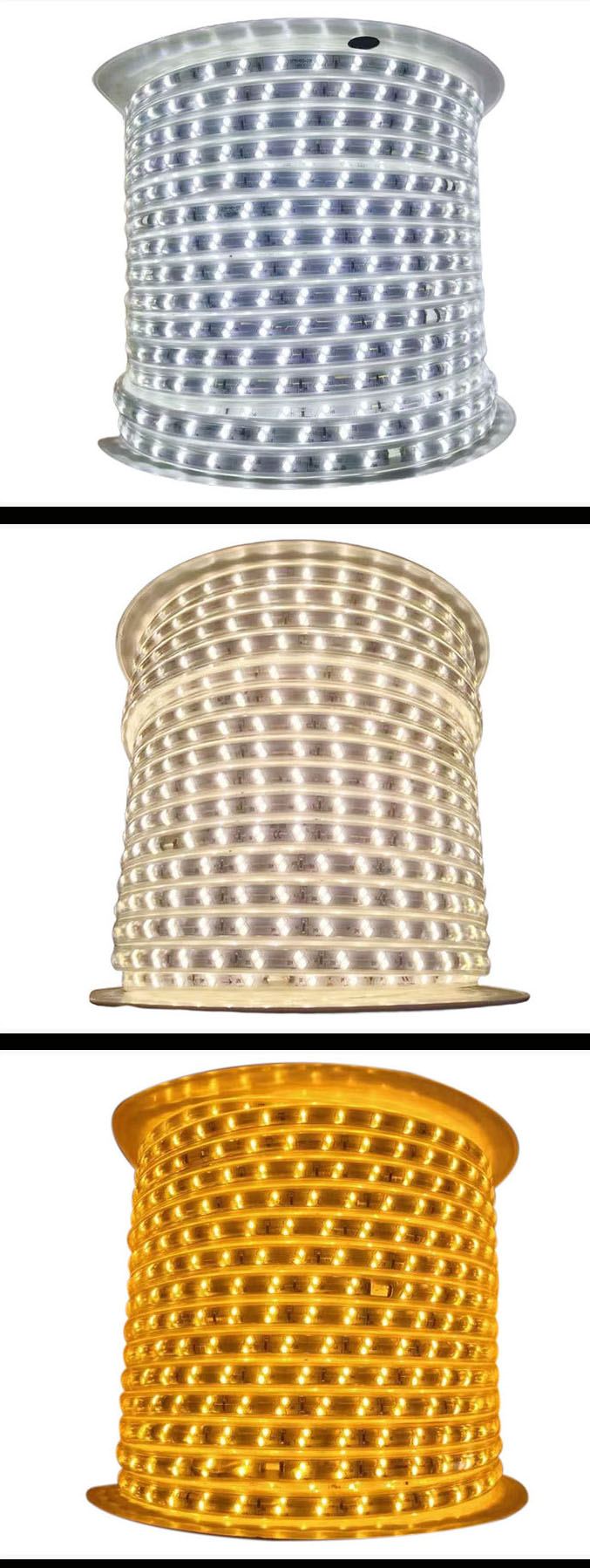 Lighting Solutions 110V/220V LED Strip Light 100m/roll With Connector Customize Length