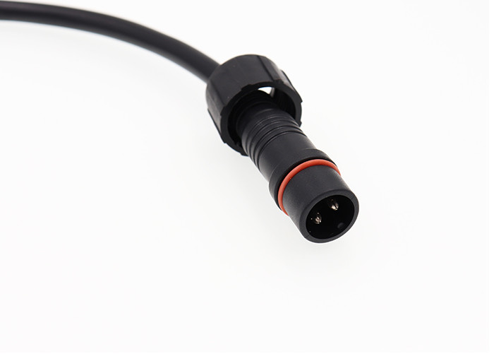 2 core male and female waterproof M15 led connector assembly with cable