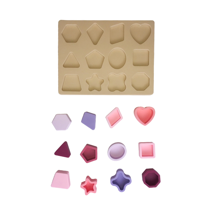 Silicone Educational Toys DIY Geometry 3D Jigsaw Puzzle Customized
