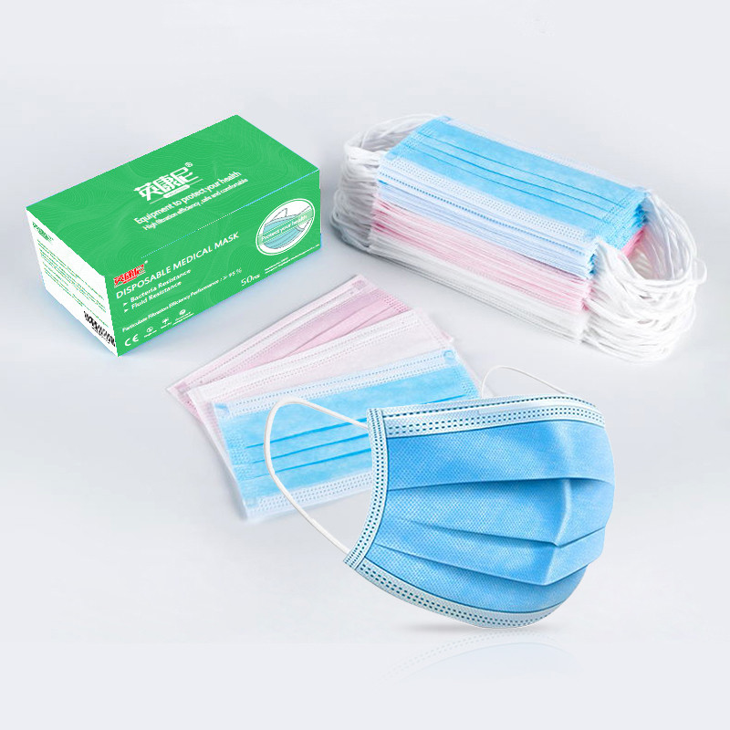 Disposable Masks 3 Ply Earloop in Stock 50 PCS Disposable 3-Ply Safety Face Mask for Personal Health