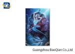 Beautiful 3D Printed Greeting Cards Pretty Mermaid Image PET Material Customized