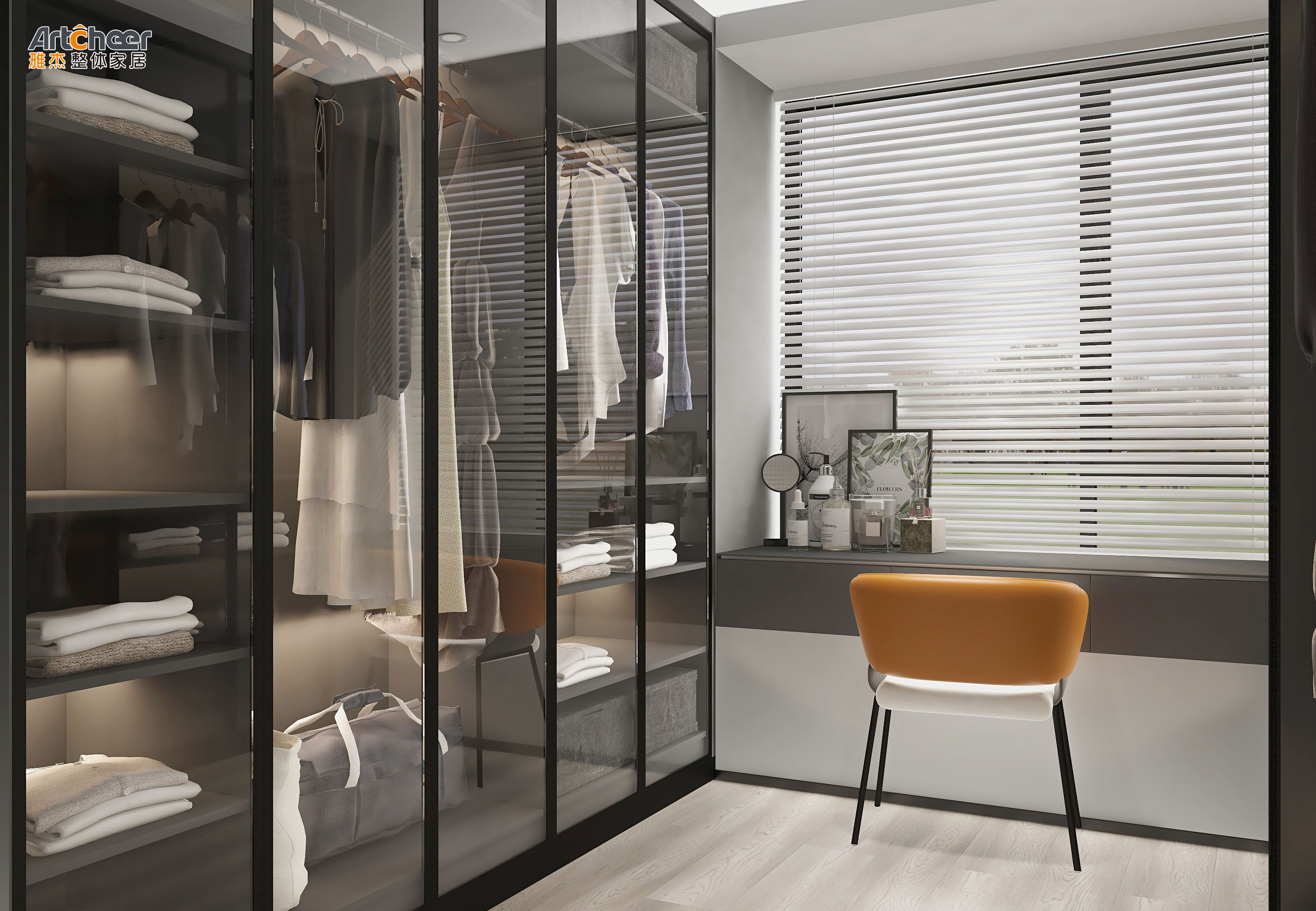 Custom Luxury Modern Bedroom Furniture for Walk In Closet Storage and Organization