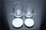 best sale glass candle holder with metal lid
