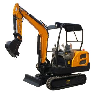 China Rubber Type Crawler Excavator With Dozer Blade 2050mm Max Digging Depth wholesale