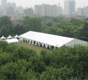 China 200 People Huge Outdoor Wedding Tent Fire Retardant Roof Pitch 18 Degree wholesale