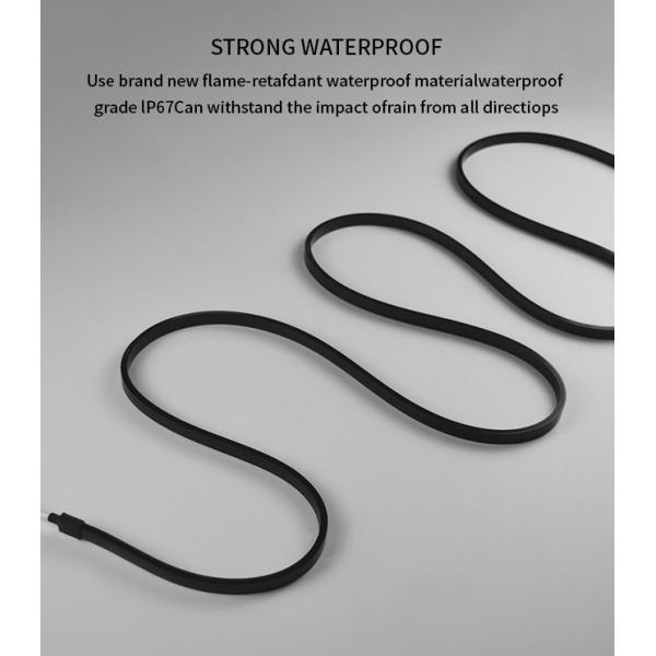 Full Black Outdoor LED Neon Strips 13*5mm Waterproof Flexible RGB LED Neon Light Strip