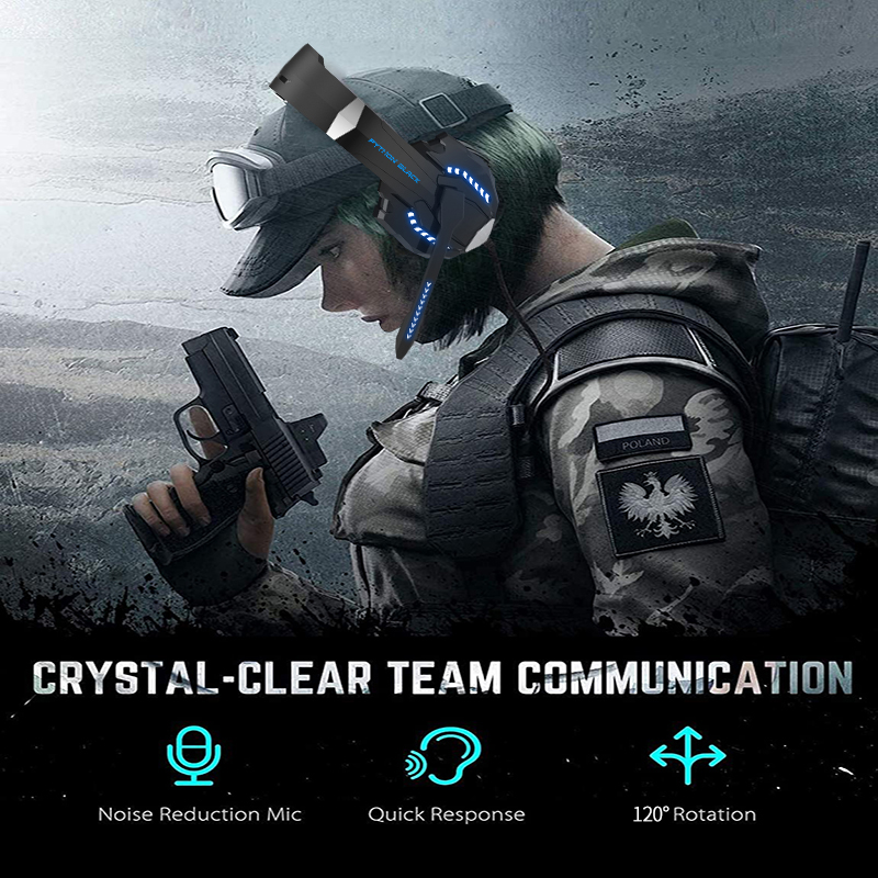 Waterproof Xbox And PC Gaming Headphones With Soft 120 Degree Adjustable Microphone