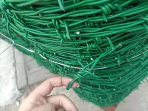 China 16 Gauge Pvc Coated Barbed Wire For Military Defence wholesale