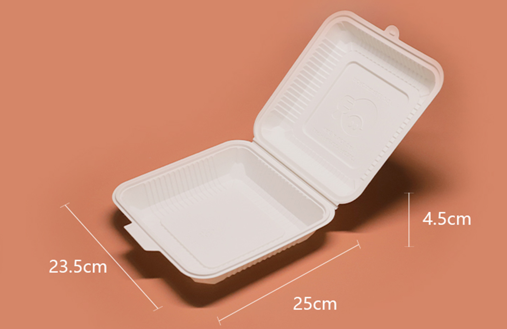 Safe and environmentally degradable packaging box 600 ml food container