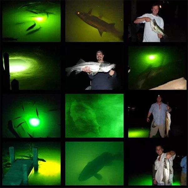 IP68 6000K Underwater Fish Attracting Lights Submersible Fish Finder