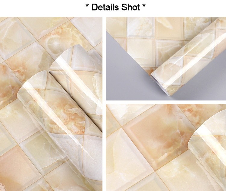 Anti-Static Interior Home 3D Self Adhesive Marble/Brick Wallpaper for Furniture/Bathroom/Kitchen