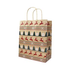 China Custom Offset Printed Paper Gift Bags With Handles Biodegradable wholesale