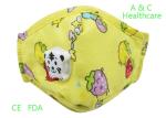 Non Irritating Disposable Kids Surgical Mask Dust Prevention Pink Yellow