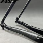 Black Bike Chain Pad Carbon Frame Protector Sticker 4pcs PU Composite Pad