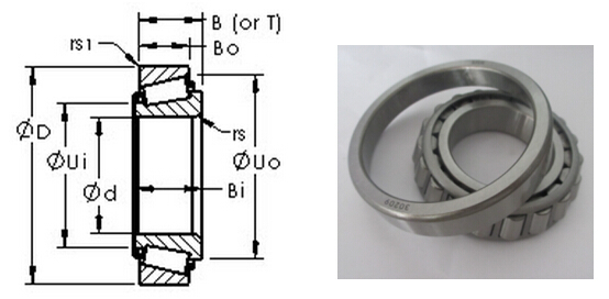 Auto Track Industrial Chrome Steel Tapered Roller Bearing 31320 100 x 215 x 56.5 mm