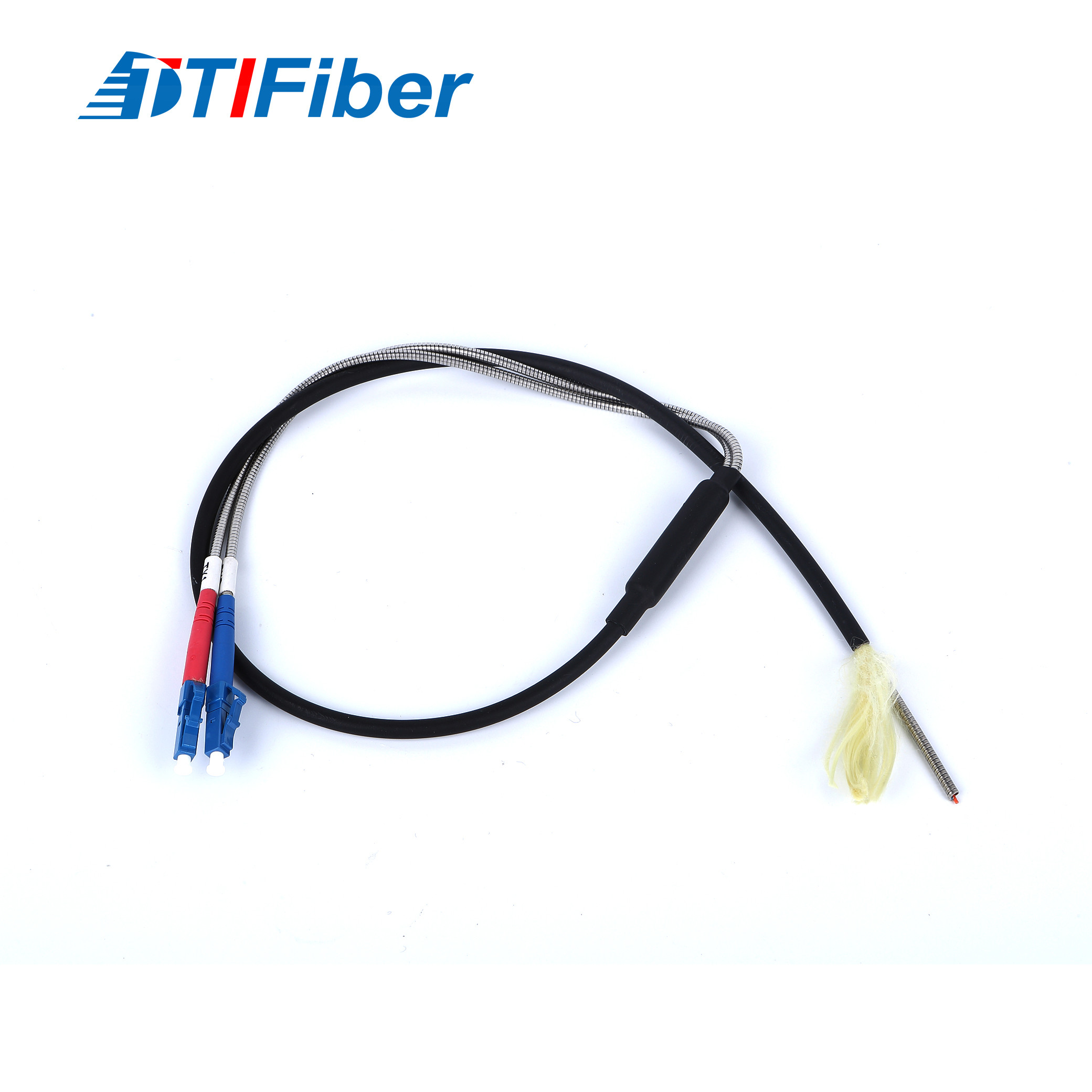 LC Anti Bite Fiber Optical Pigtail with steel Armored Low insertion loss and high return loss