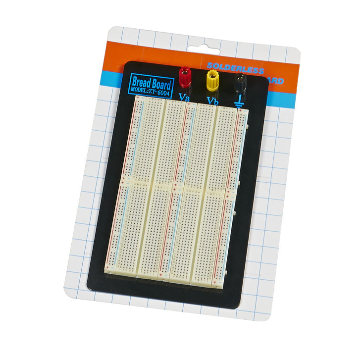 ABS Metal Universal Electronics Breadboard Accept With LEDS Resistors