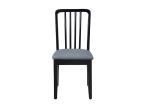 Rubber Wood Sponge Brown Black Dining Chairs Upholstered