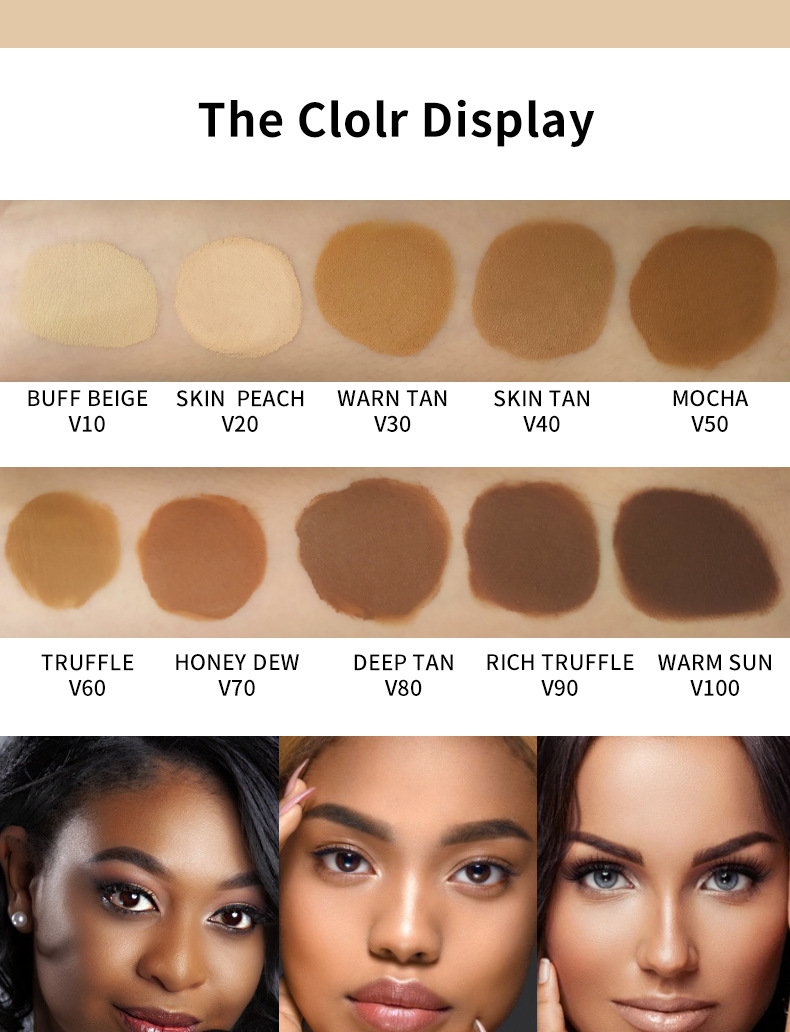 Hot Private Label Brightening CC Foundation Makeup Foundation Whitening Waterproof Face Liquid Foundation