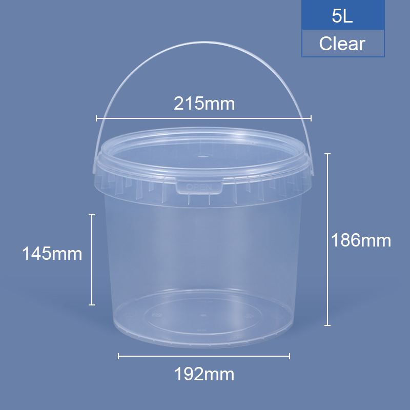 Round Customized Food Grade Plastic Container With Lids and Handle For Halloween Candy