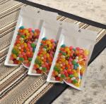 white Translucent pearl film zipper bag for jewelry/Apprarel packaging