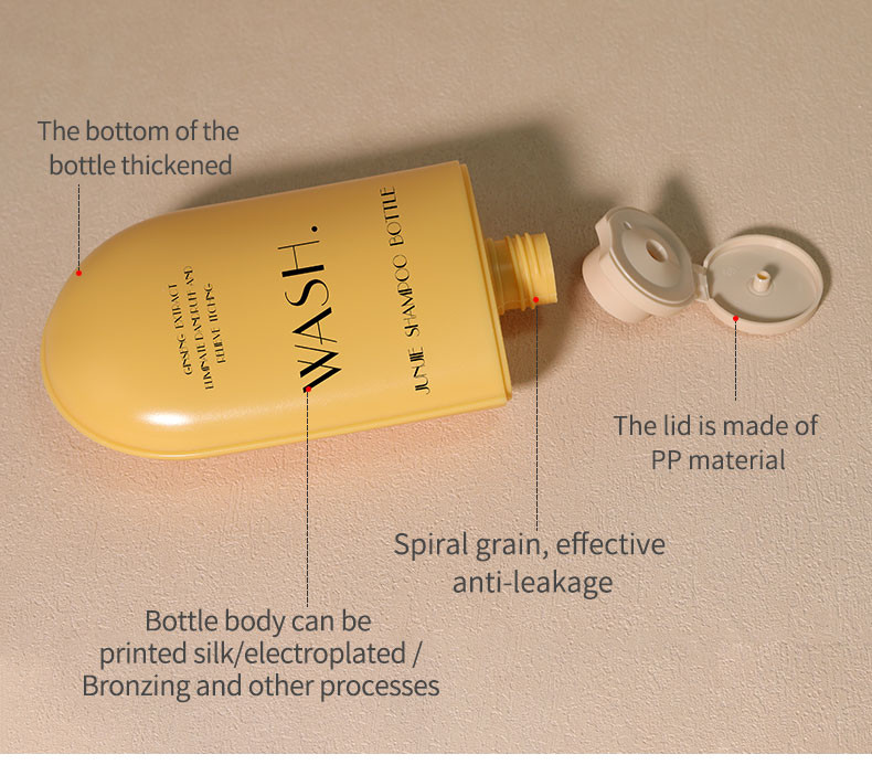Customized 350ml 250ml HDPE Plastic Special Shampoo Bottle Wholesale Eco-Friendly Body Wash Pump Bottle