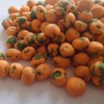 Wheat Flour Healthy Crispy Snacks Chili Coated Green Pea Crisps