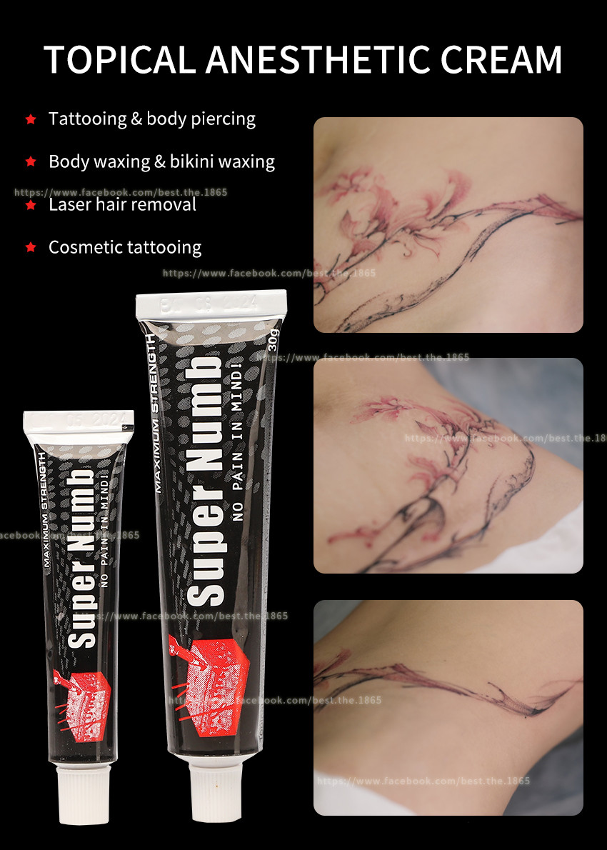 Super Numb Anesthetic Tattoo Stop Pain Cream Permanent Makeup Numbing Cream Wholesale Price