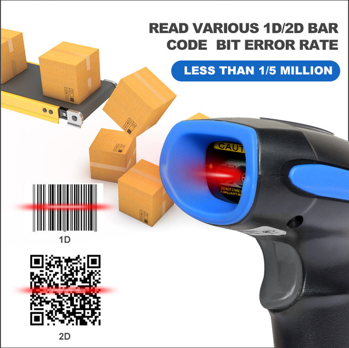 Handheld Portable Wired Wireless 1D Bar Code Reader 2D QR Barcode Scanner For POS System