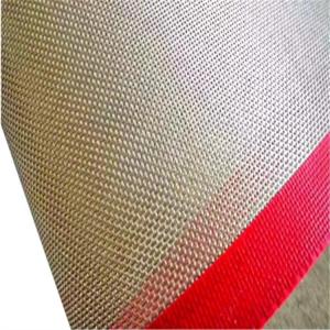 China Metal Lace PTFE Mesh Conveyor Belt Alkali Free Heat Resistant 0.55mm Thickness wholesale