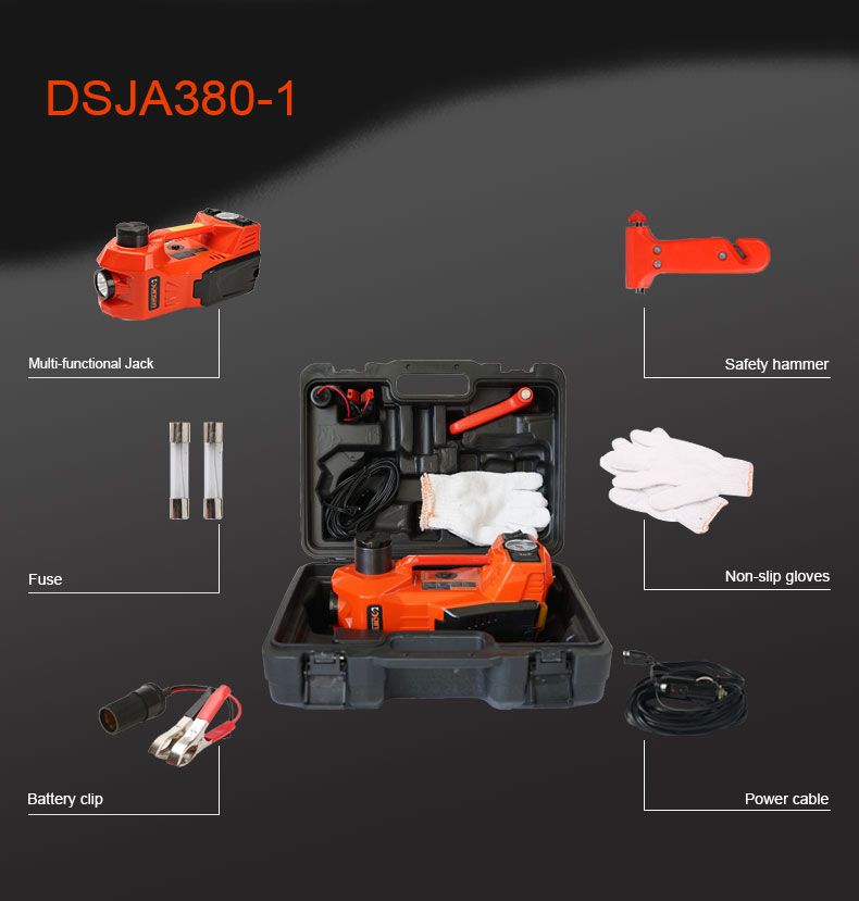 35L/Min Airflow 5 Ton Electric Car Jack With Air Inflator Pump