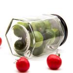 300ml 200ml 100ml Wholesale Hexagon Glass Mason Jar Jam Jar Honey Jar With Metal