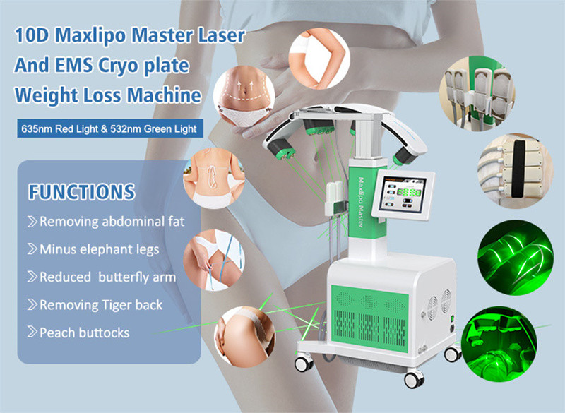 Ems Cooling Plate Laser Weight Loss Machine Maxlipo Master 10d