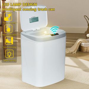 Smart Trash Can 13 Gallon Automatic Trash Can Self Sealing Smart Waste Bin