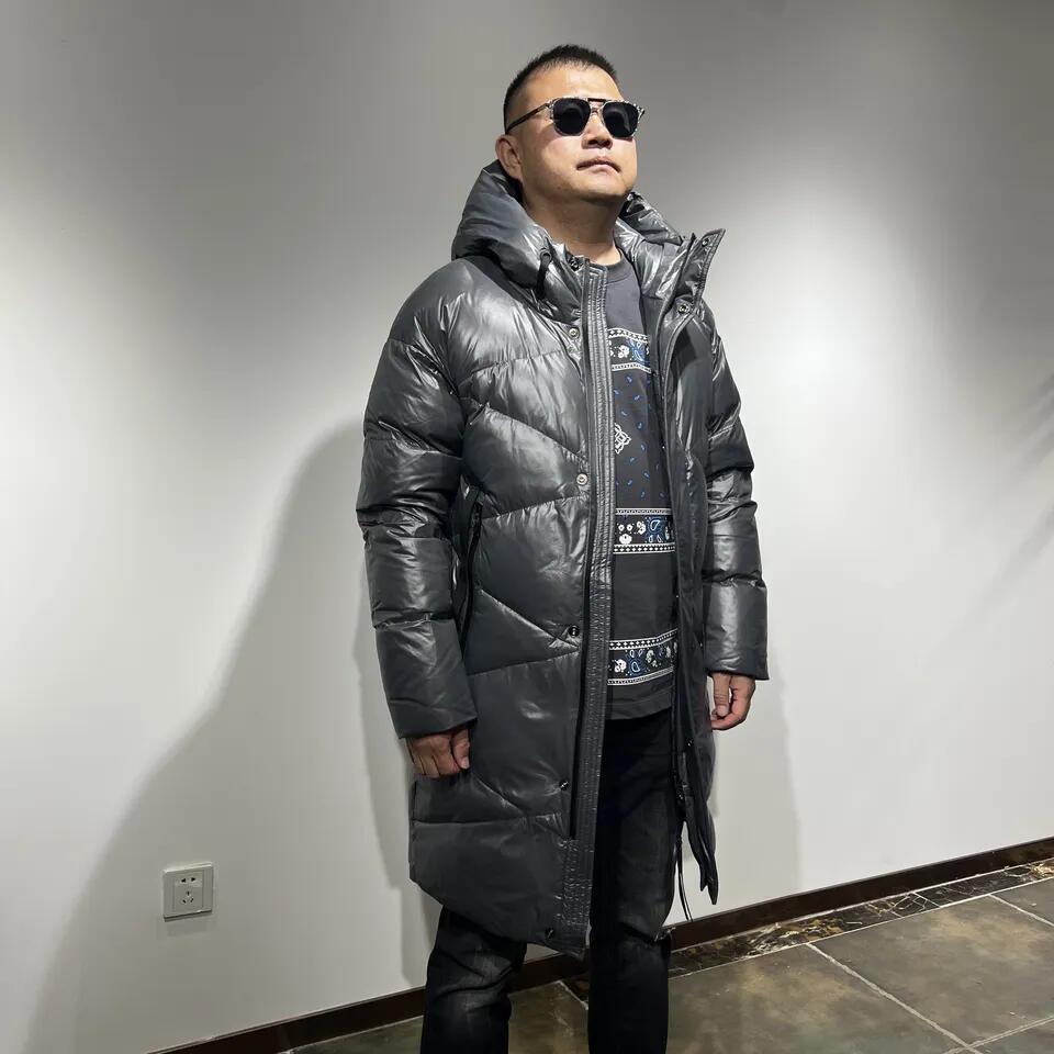 High Quality Fashion High Street Cotton or White Duck Down Filling Hoodie Puffer Jacket for Men Parka Coat