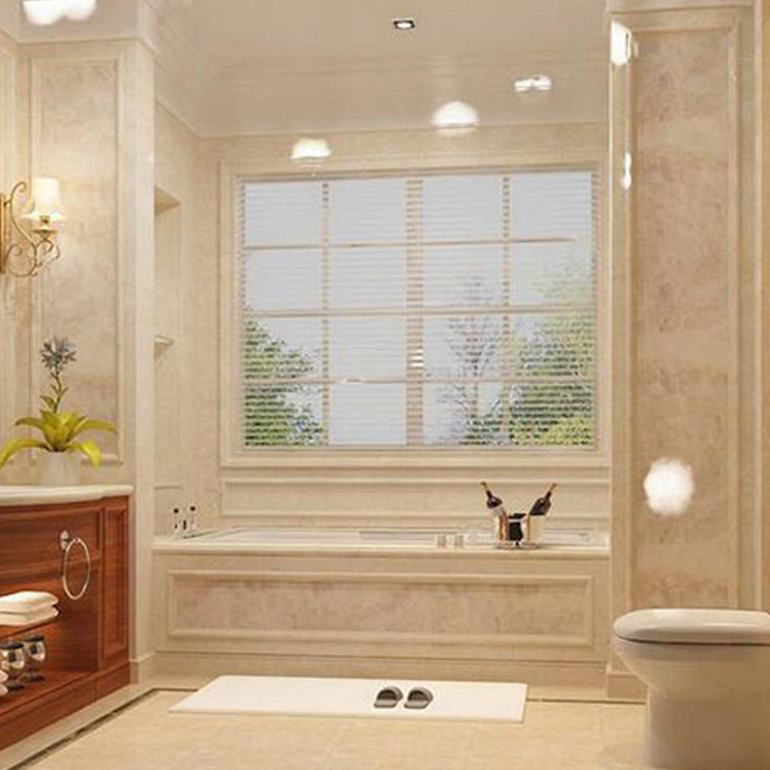 Modern Style Latte Beige Marble 132.8 Mpa Compressive Property , 2.73 G/Cm3 Bulk Density