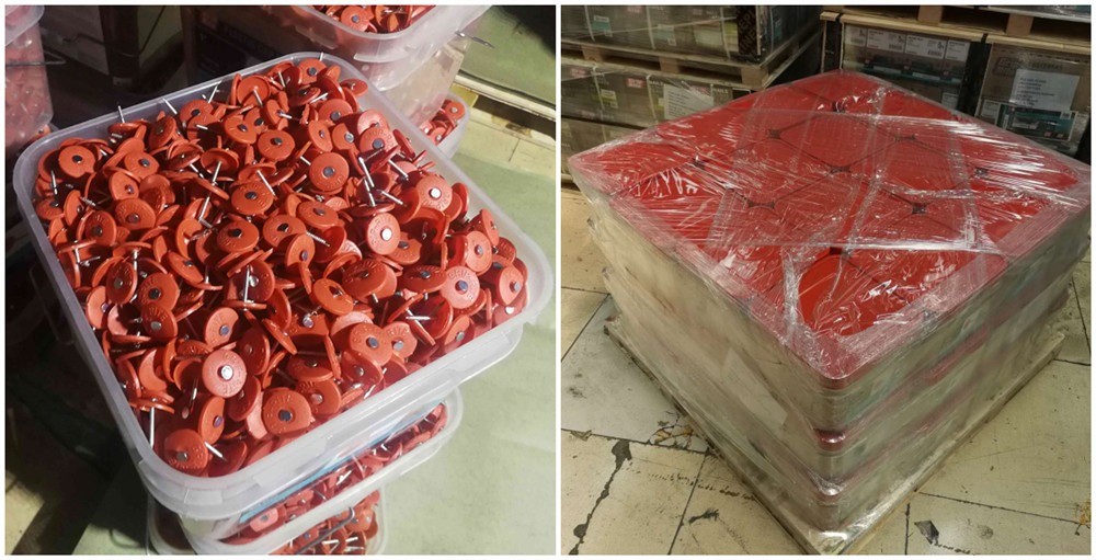 Roofing 12 Gauge Plastic Cap Nails Ring Shank