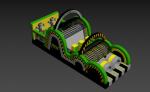 Outdoor Park Playground Inflatable Obstacles Toxic With Slide