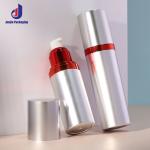 Cosmetic Empty Plastic Bottles 30 50 100 120ml Silver Pump Bottle Luxury For
