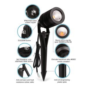 China IP66 LED Garden Spot Light Waterproof Garden Spike Light Outdoor LED Ball Lamp wholesale