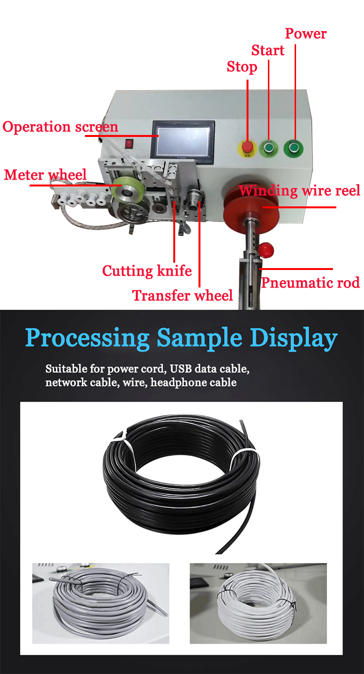 Non-Standard Round Outer Diameter Desktop Type Automatic Meter Cutting Wire Winding Machine