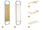 3D Design Clothes Display Stand / Clothing Store Wall Displays Fixtures